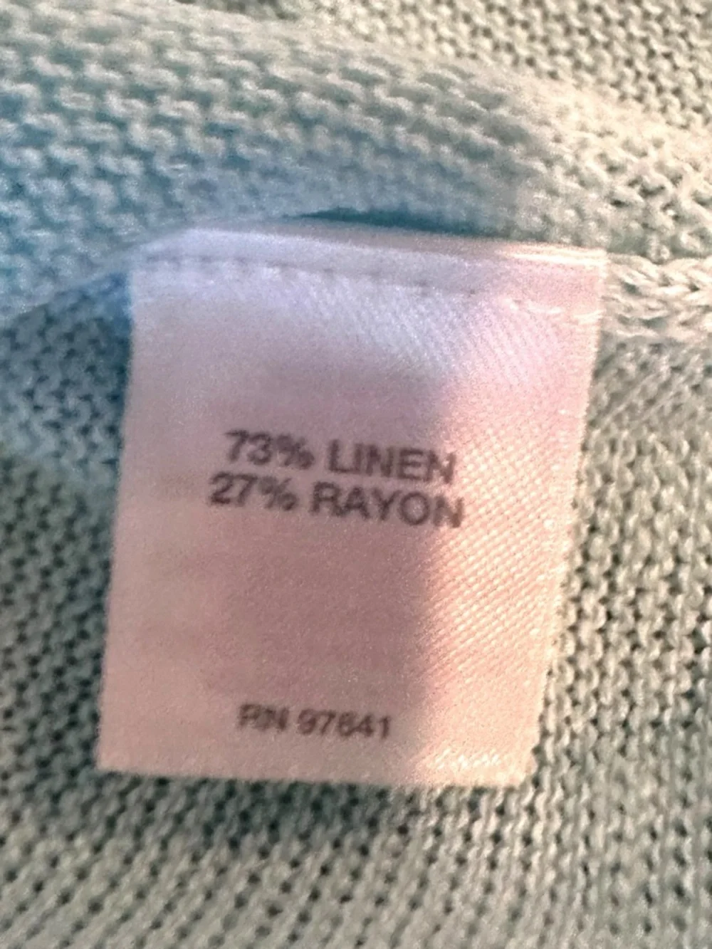 Pure Jill Linen Blend Tunic Sweater Light Blue Mesh Hem Size S Boho Coastal